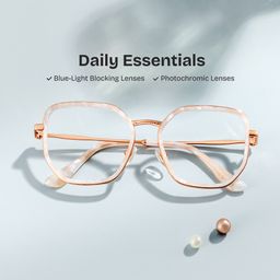 Levi Geometric Pearl White Glasses0