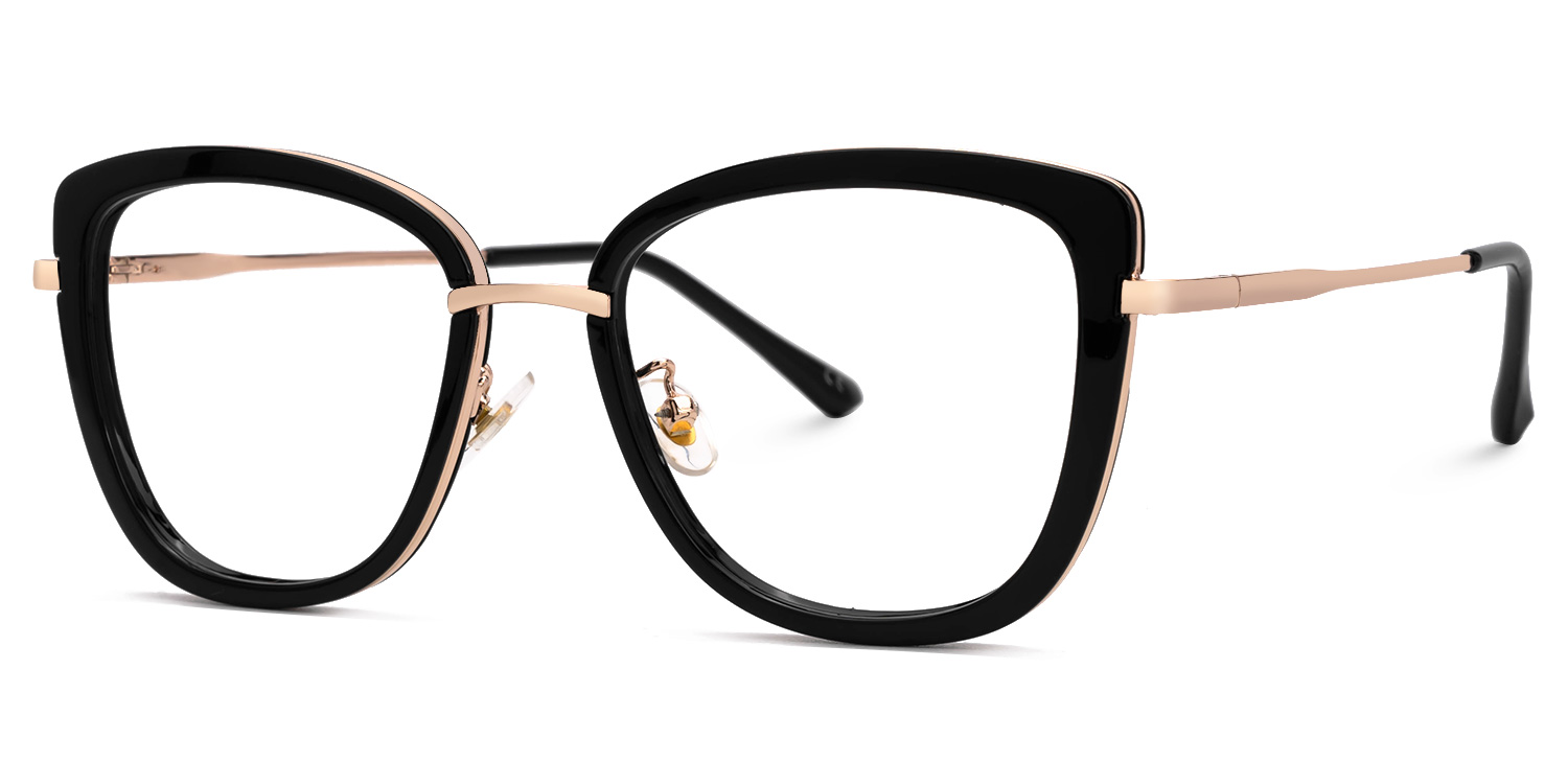 Black Kaye Cateye Frame Eyeglasses | ZEELOOL Canada1