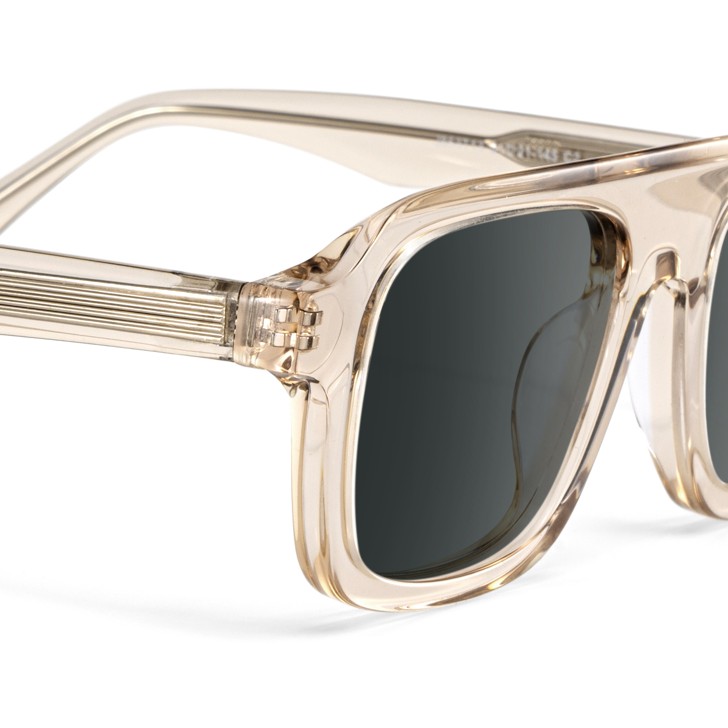 Nomad Rectangle Champagne Polarized Sunglasses4