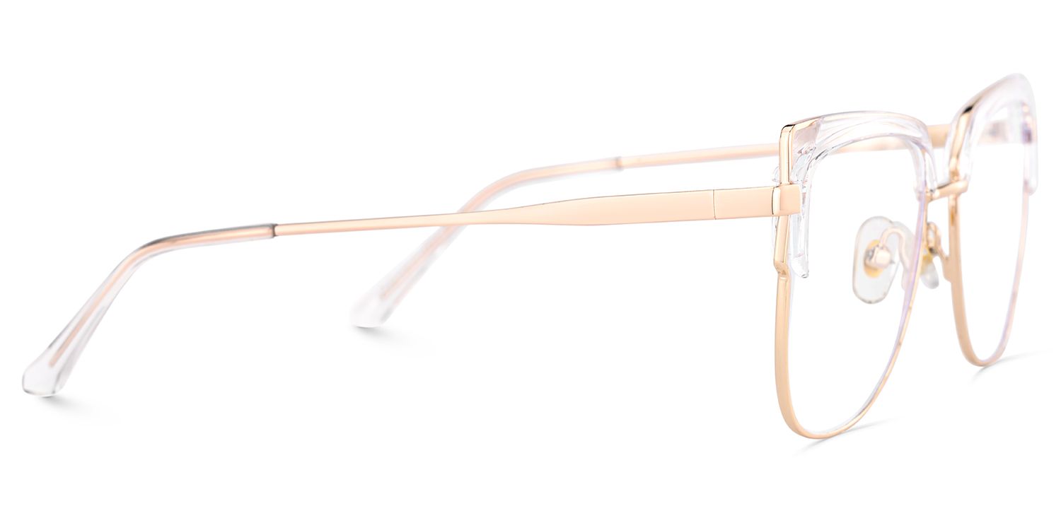 Samson Clear Square Glasses With Adjustable Nose Pads Design4