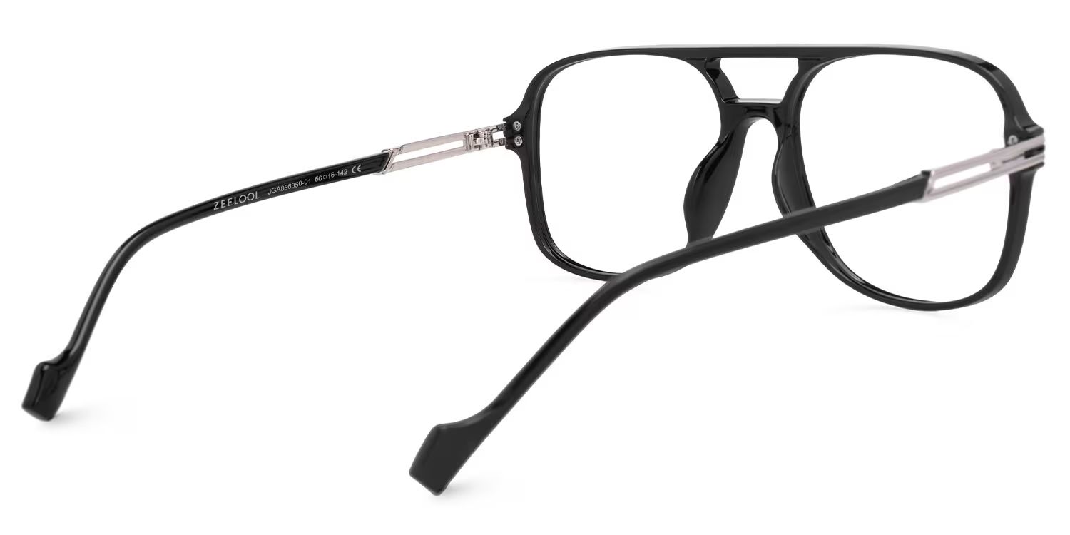 Square Nyawa Black Glasses deals -Zeelool Glasses3