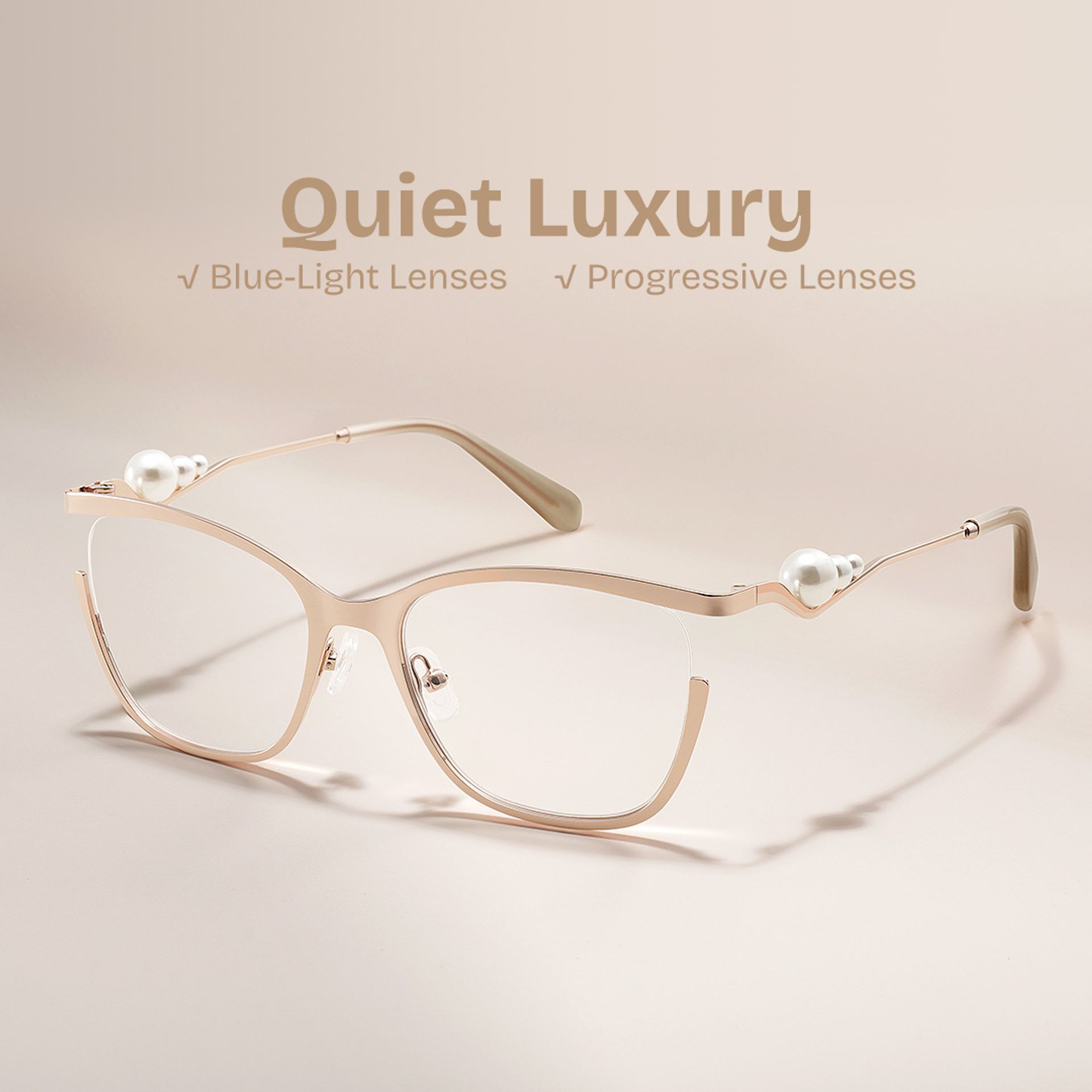 Aria Eyeglasses in Round Gold Frame | ZEELOOL Canada1