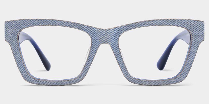 Cecilia Rectangle Blue Glasses