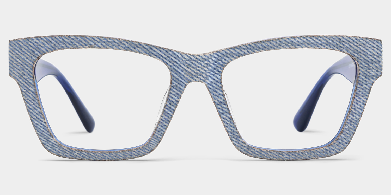 Cecilia Rectangle Blue Glasses1