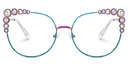Wallice Cateye Iridescent Glasses0