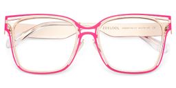 Dacarine Square Pink Gold Glasses2