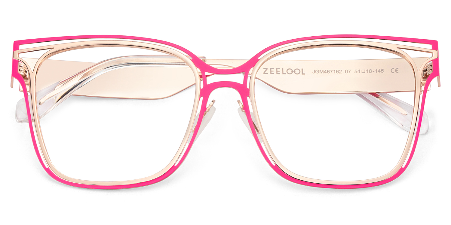 Dacarine Square Pink Gold Glasses2