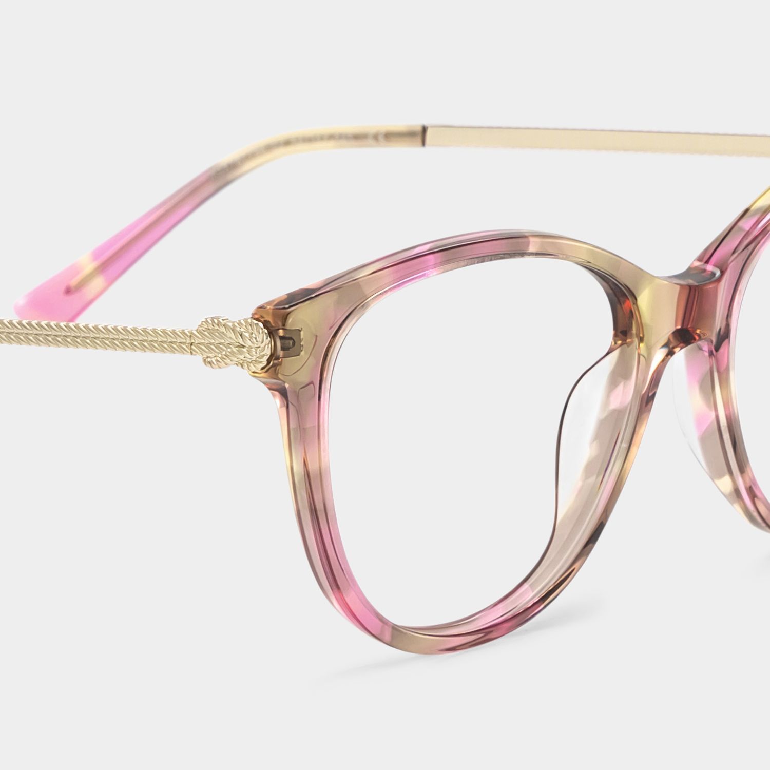 Eli Tortoise Round Mixed Flower Prescription Glasses | ZEELOOL5