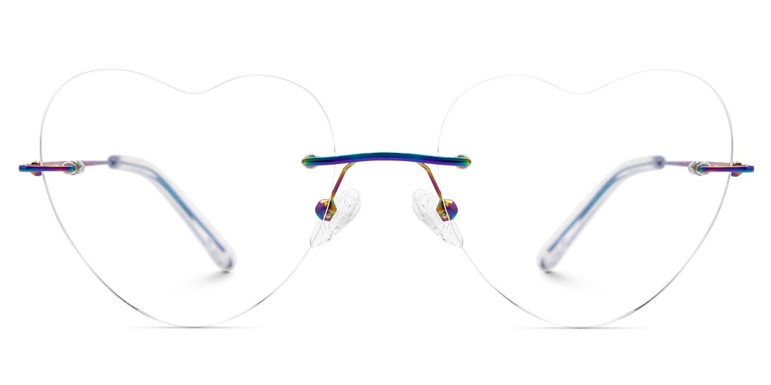 Lovera - Geometric Iridescent Frame Sunglasses0