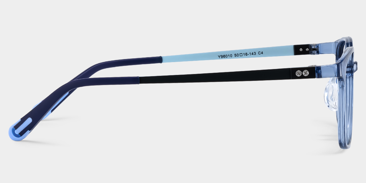 Lane Rectangle Blue Cystal Frame Eyeglasses for Teens3