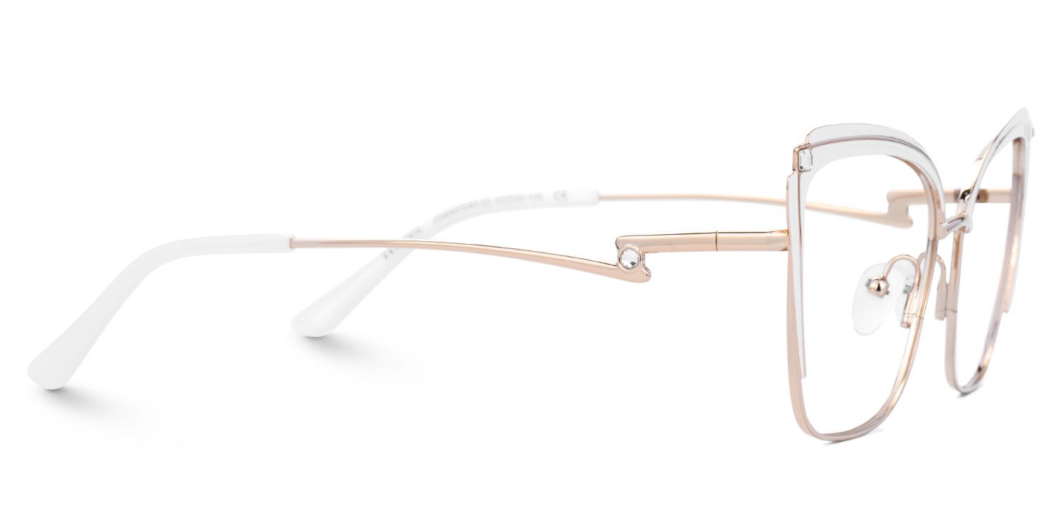 Mariely Cat Eye White Glasses | ZEELOOL Canada3