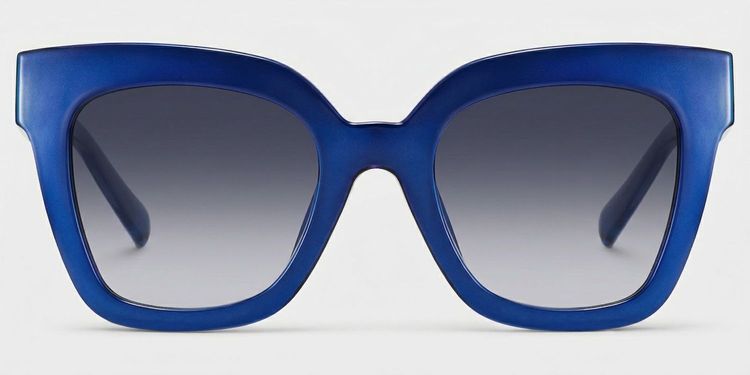 Malcolm Blue Square Sunglasses