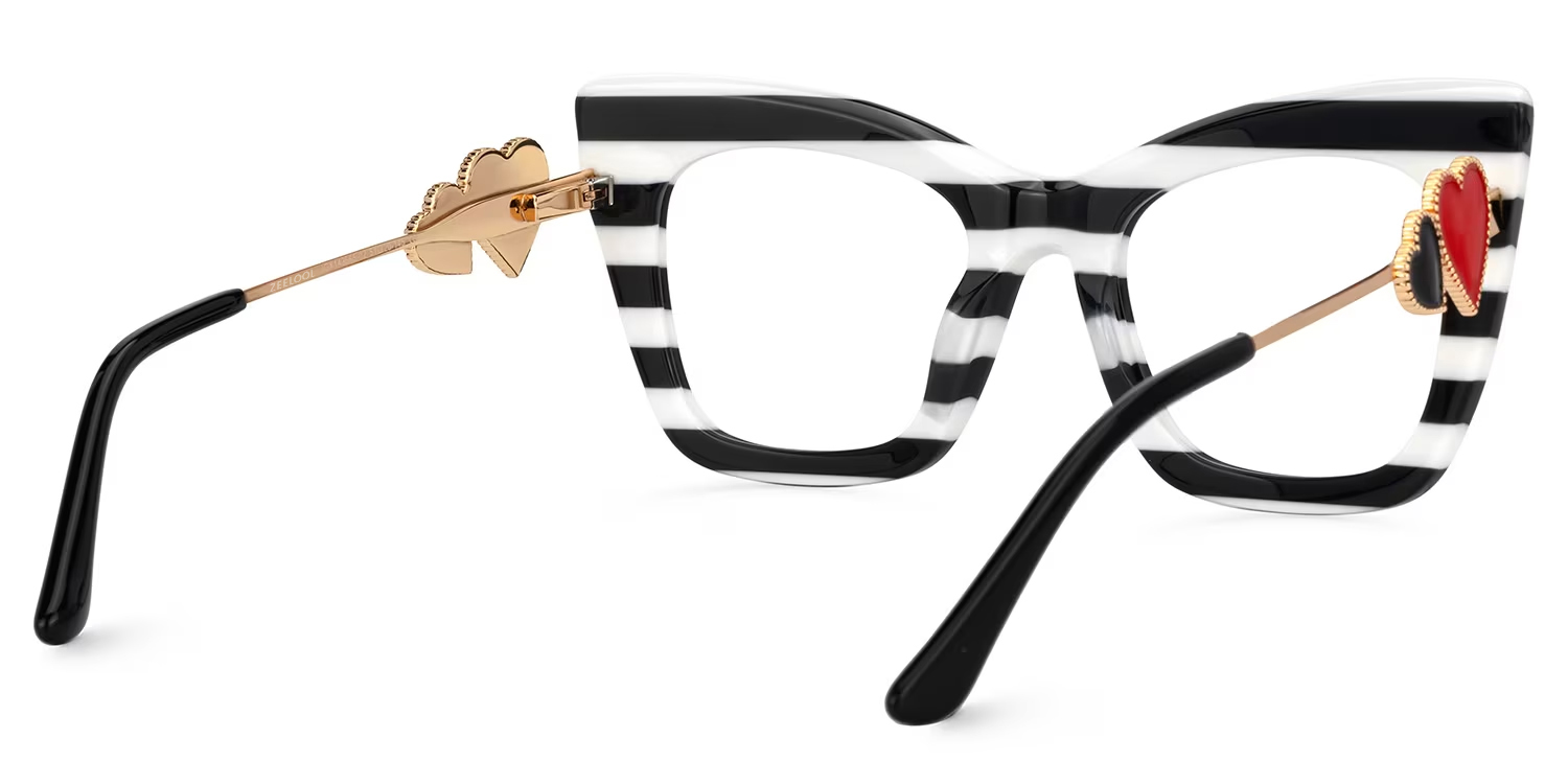 Cagle Designer Eyeglasses in Cateye Crystal Frame3