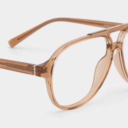 Drew Clear Brown Aviator Glasses4