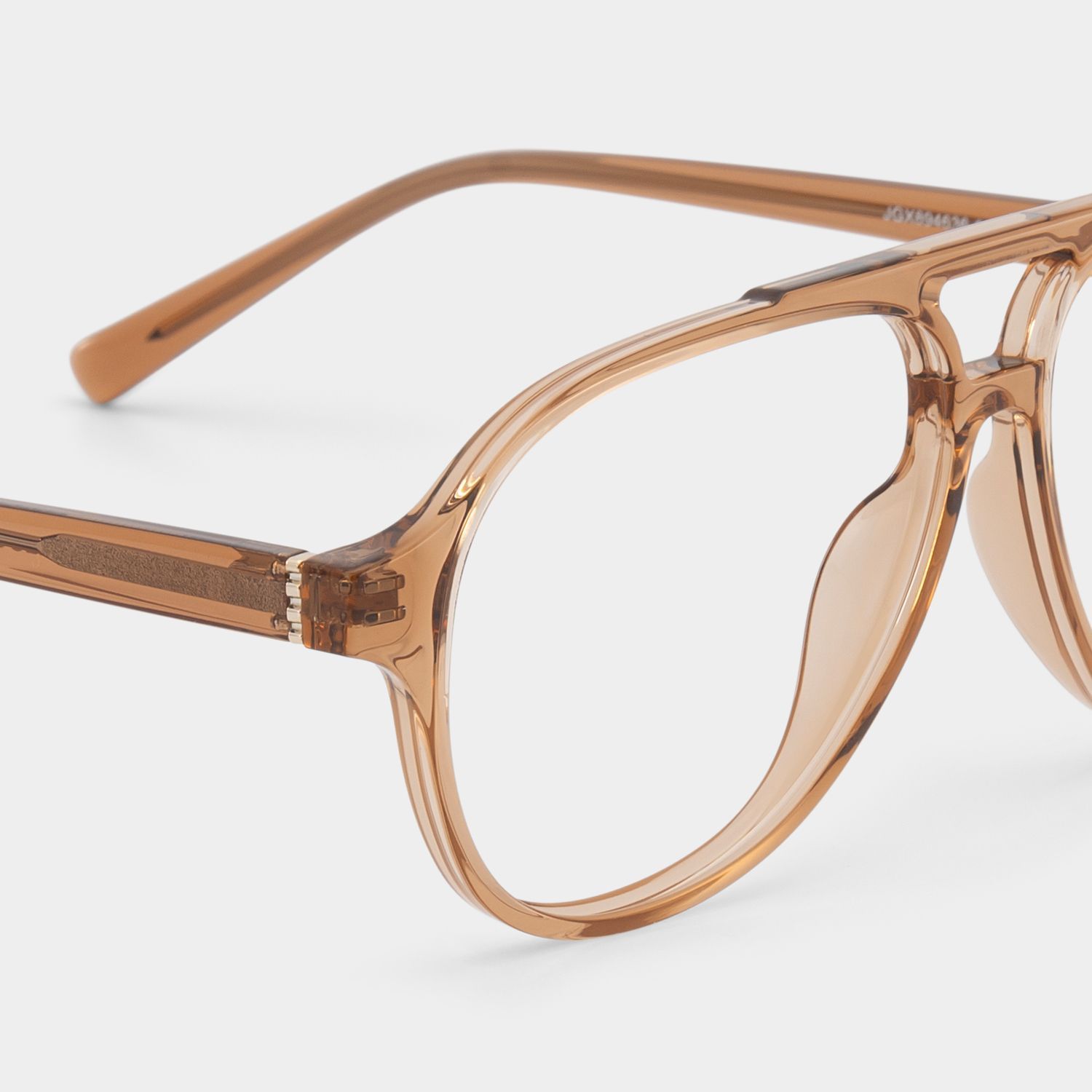 Drew Tan Clear Brown Aviator Glasses for the Female | ZEELOOL5