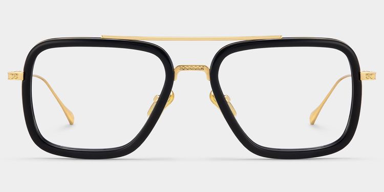Gifford Black-Gold Aviator Glasses