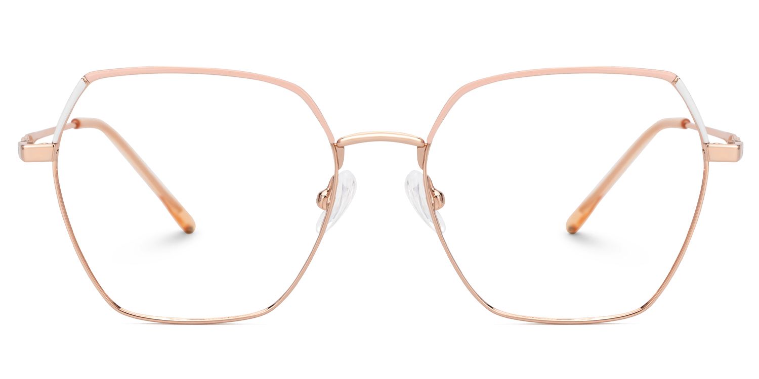 Marlon Geometric Two-Tone Full-Rim Glasses | ZEELOOL Canada0