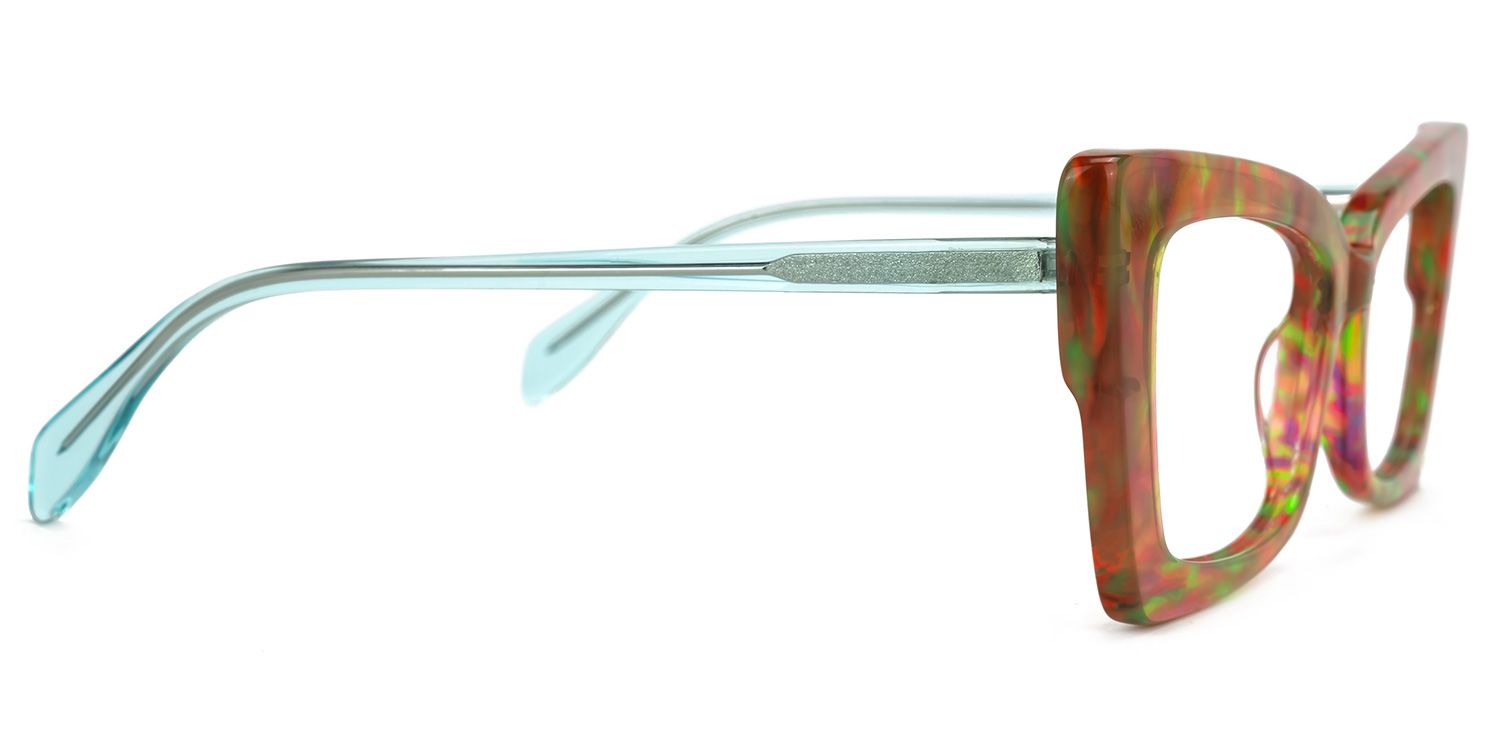 Rectangle Delcour Multicolor Glasses deals -Zeelool Glasses2