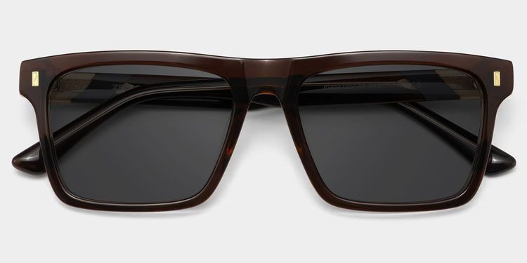 Henry Brown Rectangle Sunglasses