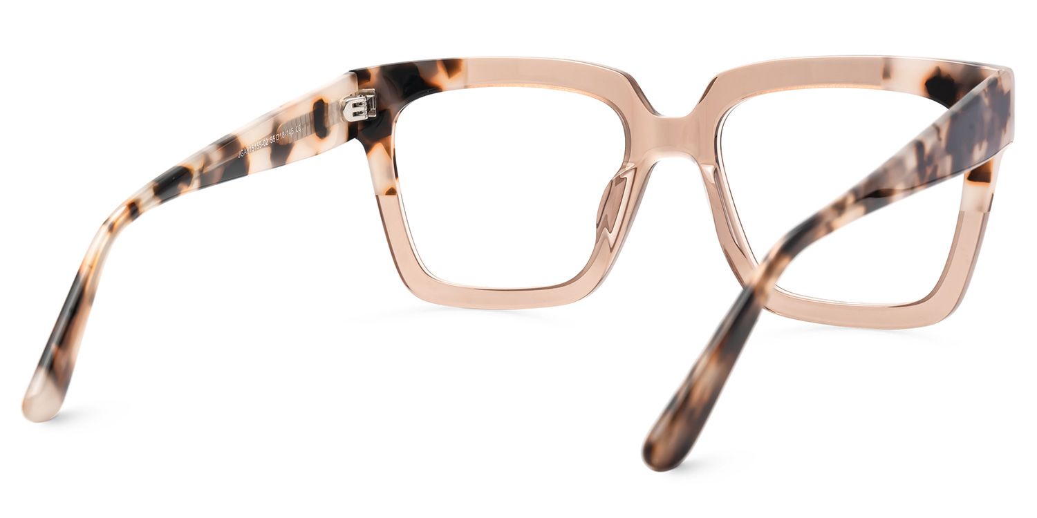 Glendalis Square Beige Frame Eyeglasses for Women | ZEELOOL Canada3