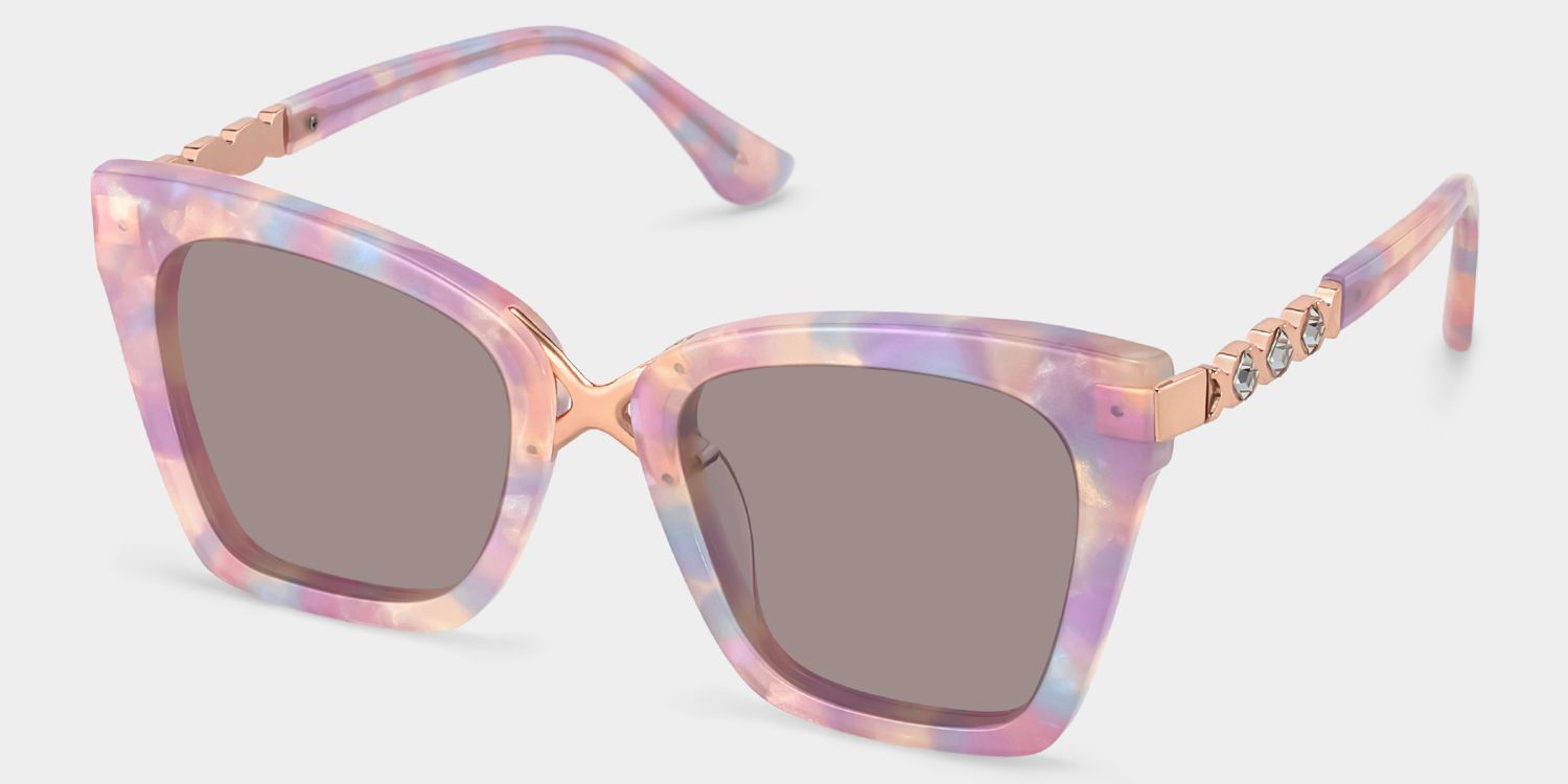 Darlyn Soft Pink Glasses in Cateye Full-Frame  | Zeelool2