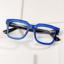 Liizbeett Square Blue Glasses1