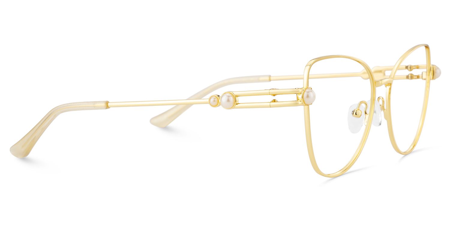 Gaga Eyeglasses in Cat Eye Gold Frame | ZEELOOL Canada5