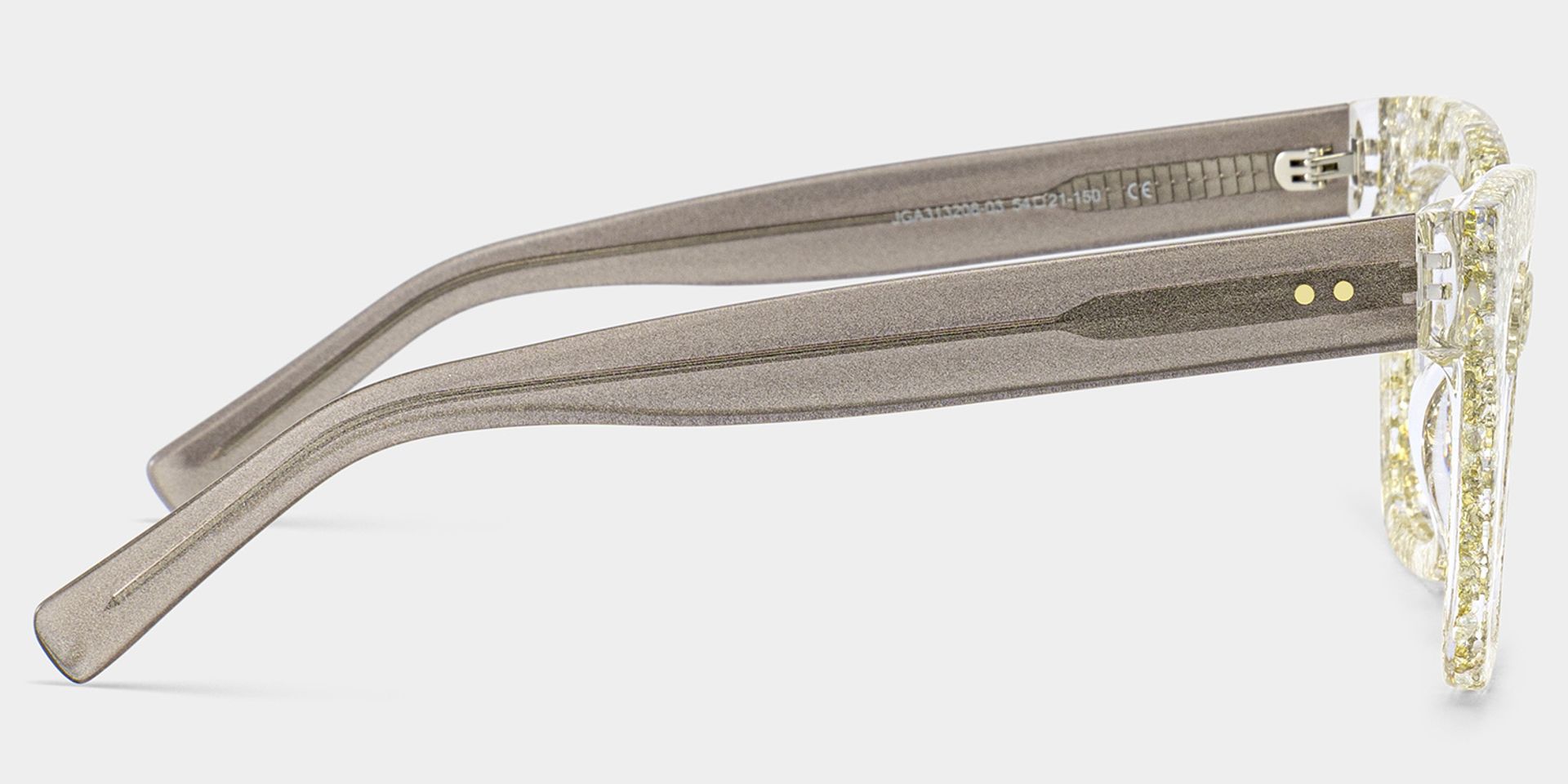 Renata Square Silver Rhinestone Covered Glasses | ZEELOOL5