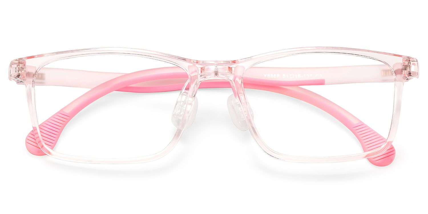 Sunny Rectangle Pink Frame Eyeglasses for Tween1