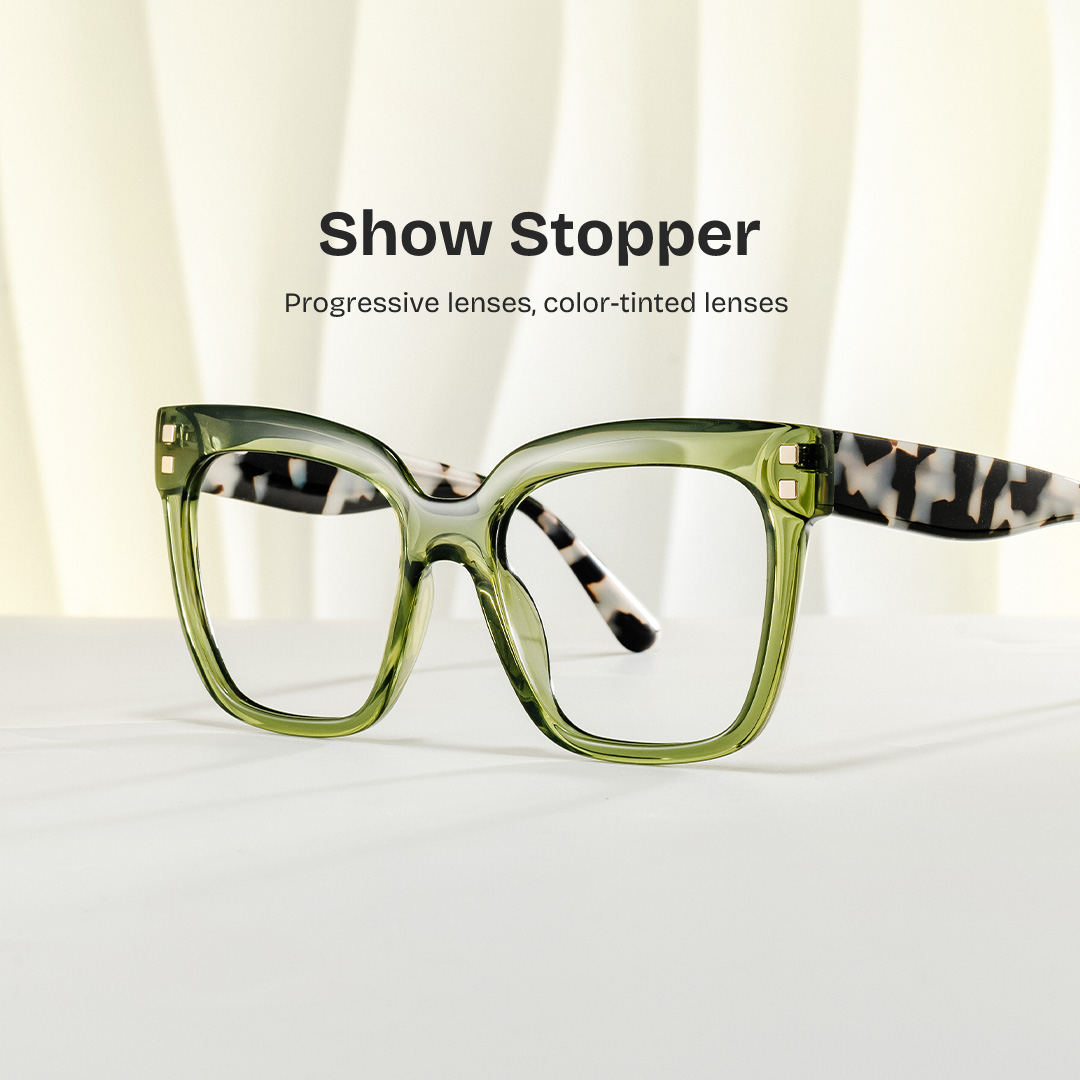 Minguela Square Green Glasses0