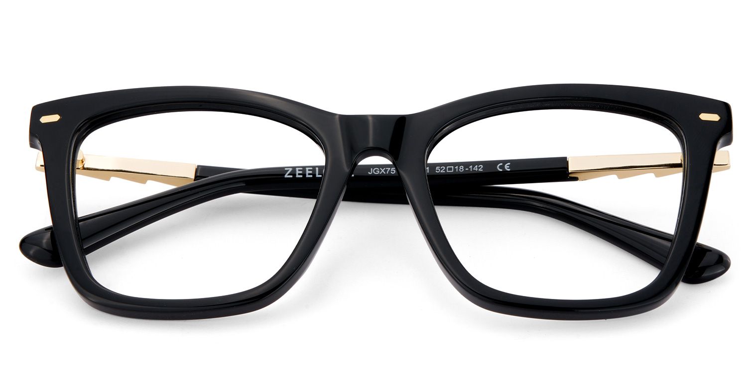 Women's Square Black Frame Glasses2