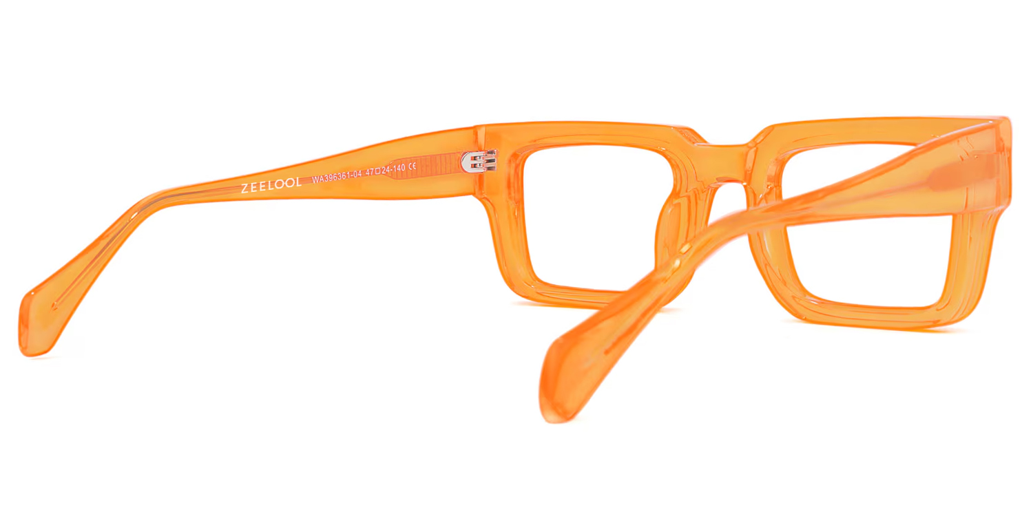 Glaucia Square Orange Glasses | ZEELOOL Canada3