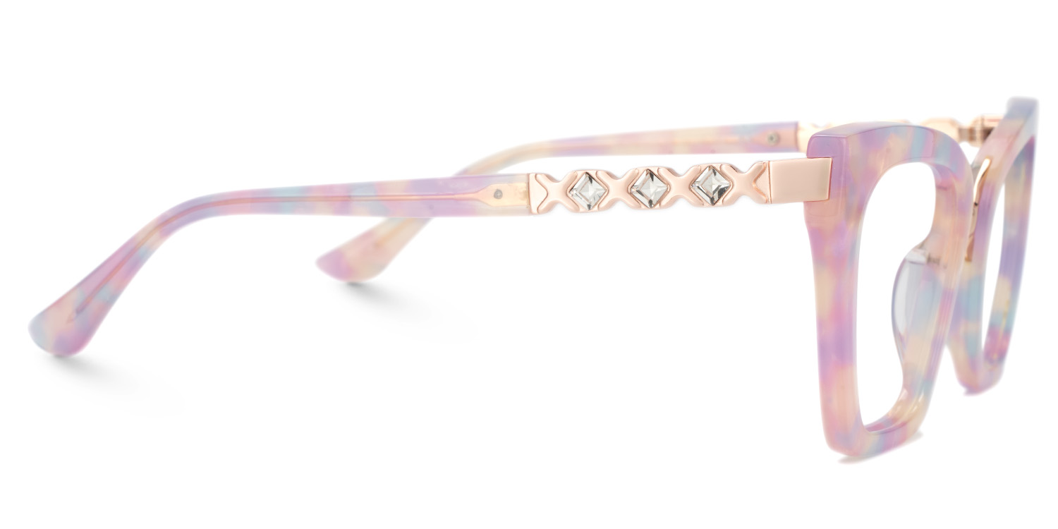 Darlyn Soft Pink Glasses in Cateye Full-Frame  | Zeelool3