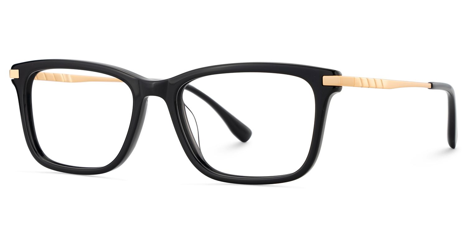 Zane Rectangle Black Color Frame Glasses for Men | ZEELOOL Canada3