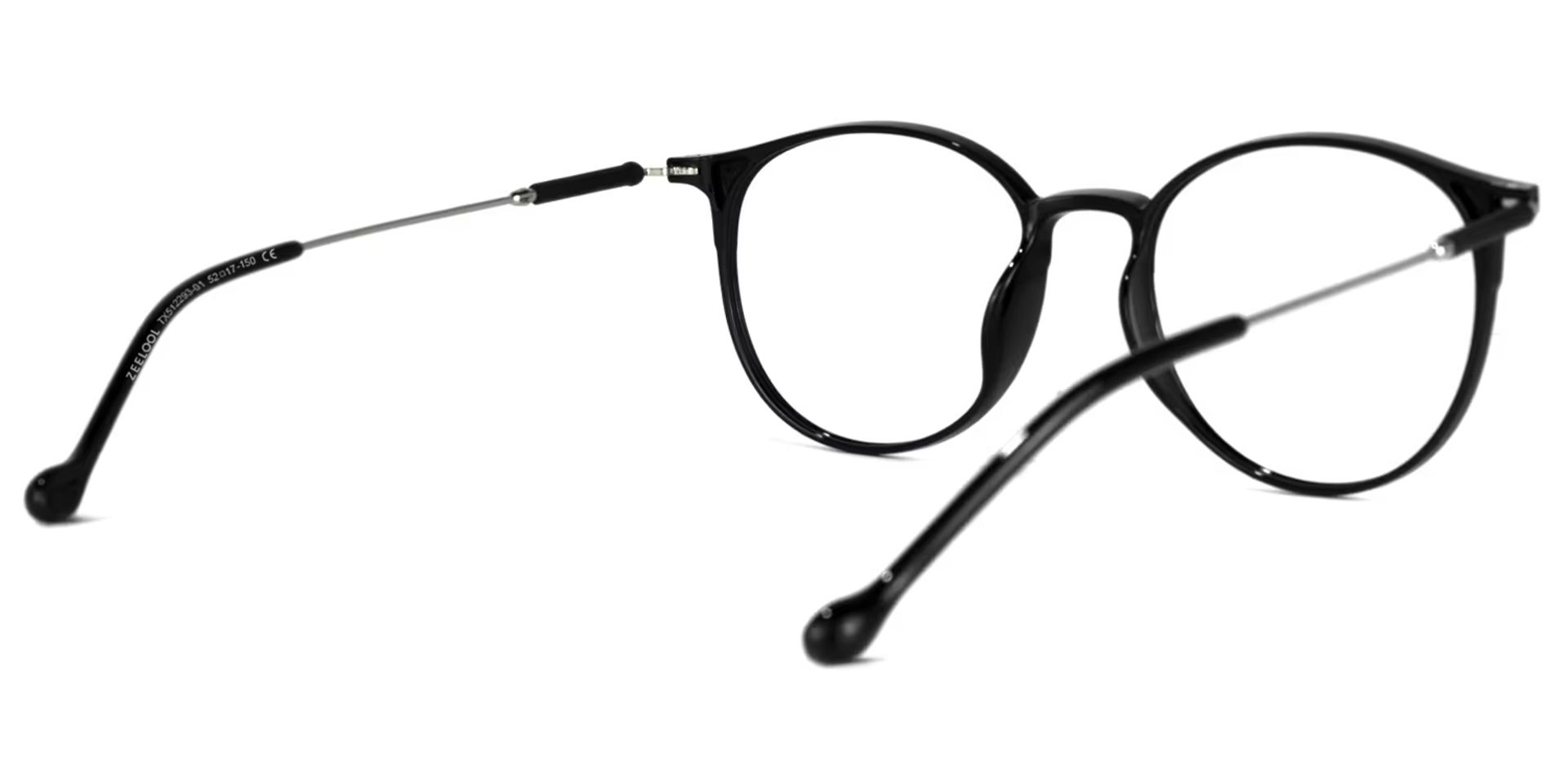 Gamble Round Black Glasses | ZEELOOL Canada3