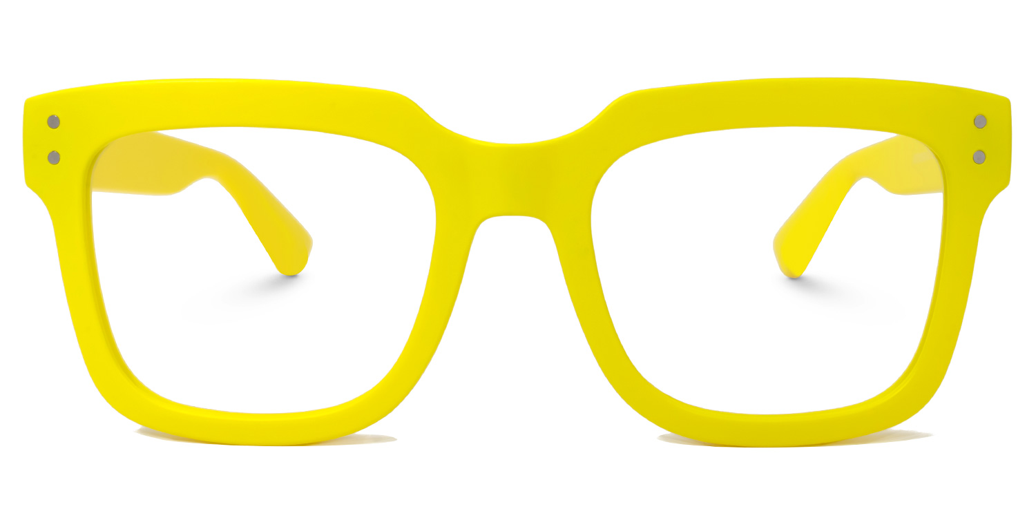 Liizbeett Square Yellow Glasses2