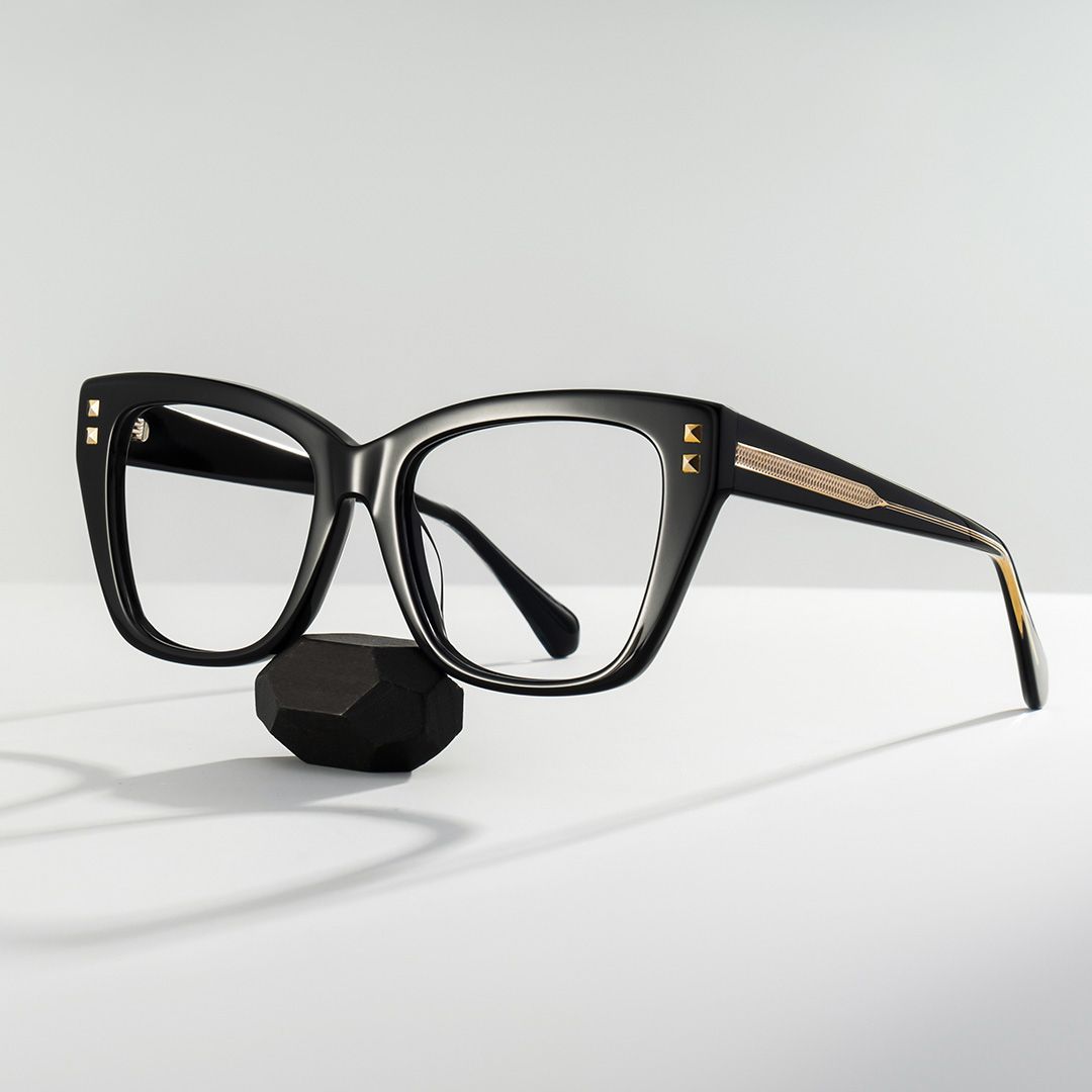 Tessia Black Square Glasses Women's Glasses| ZEELOOL Canada0