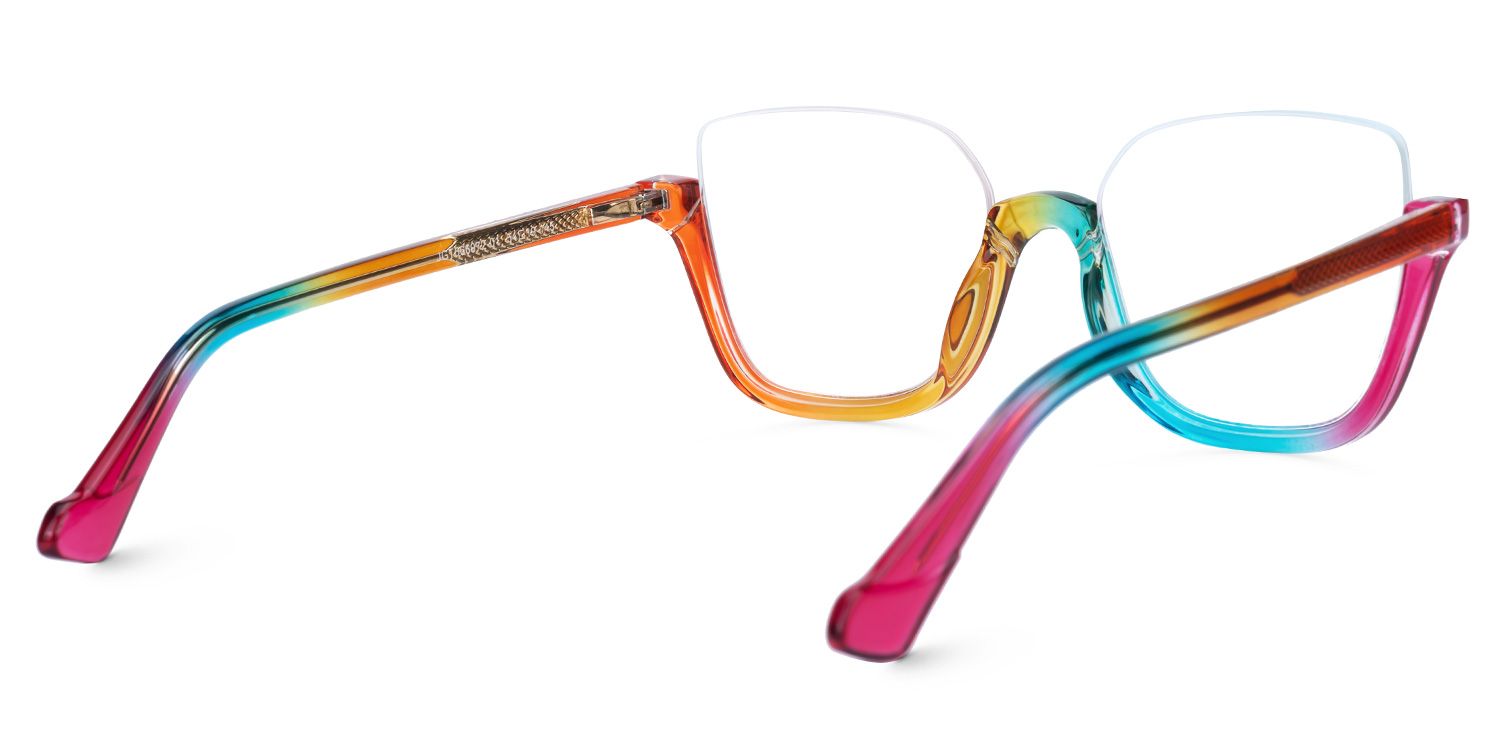Kellina Square Colorful Glasses | ZEELOOL Canada3