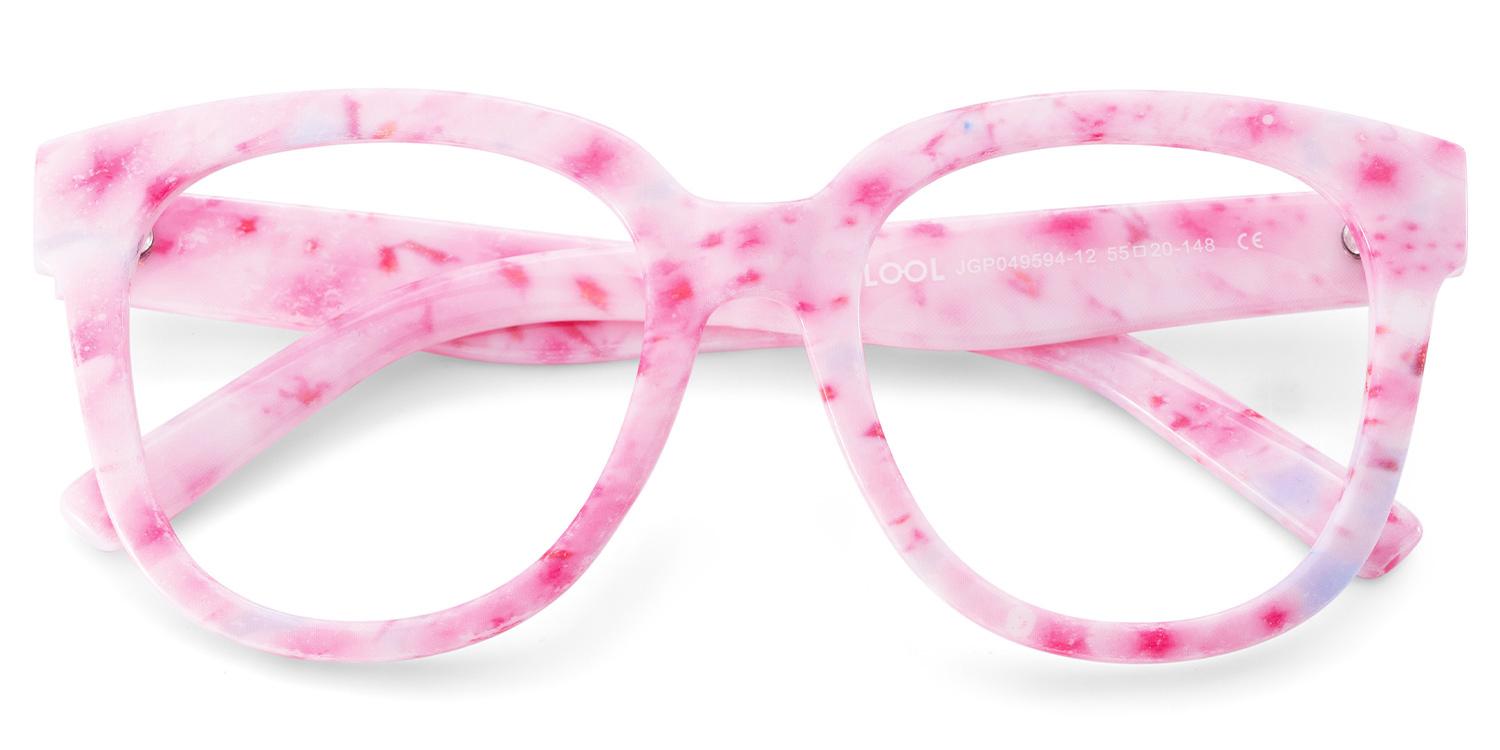 Pink Square Frame Glasses - Harrell on Sale | ZEELOOL Canada2
