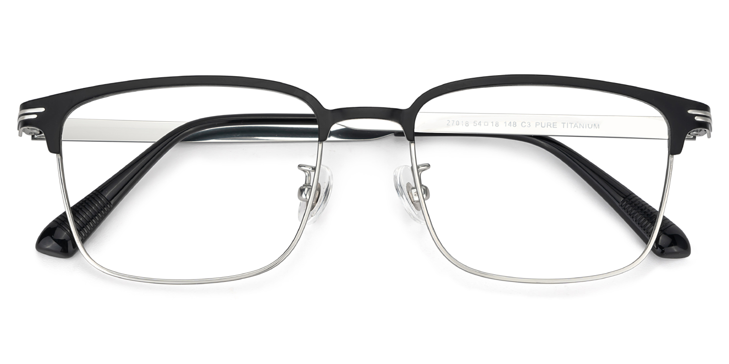 Men's Titanium Glasses Frames with Browline Shape2