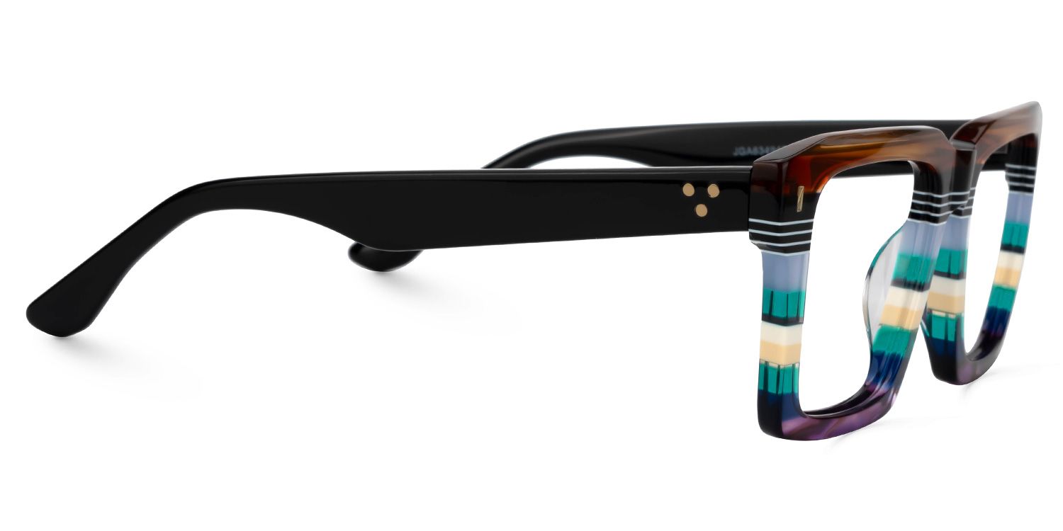 Kenish Designer Eyeglasses in Square Multicolor Frame4