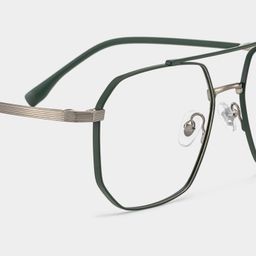 Logan Aviator Green Glasses5