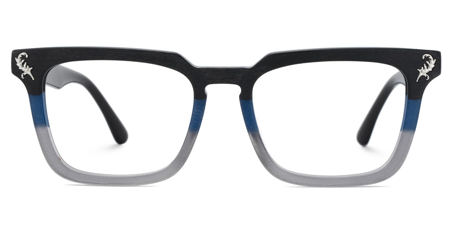 Matte Black Rectangle Glasses Frames For Men | ZEELOOL Canada1