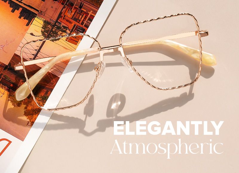 Designer Alisandra Gold Frame Eyeglasses in Aviator Shape4
