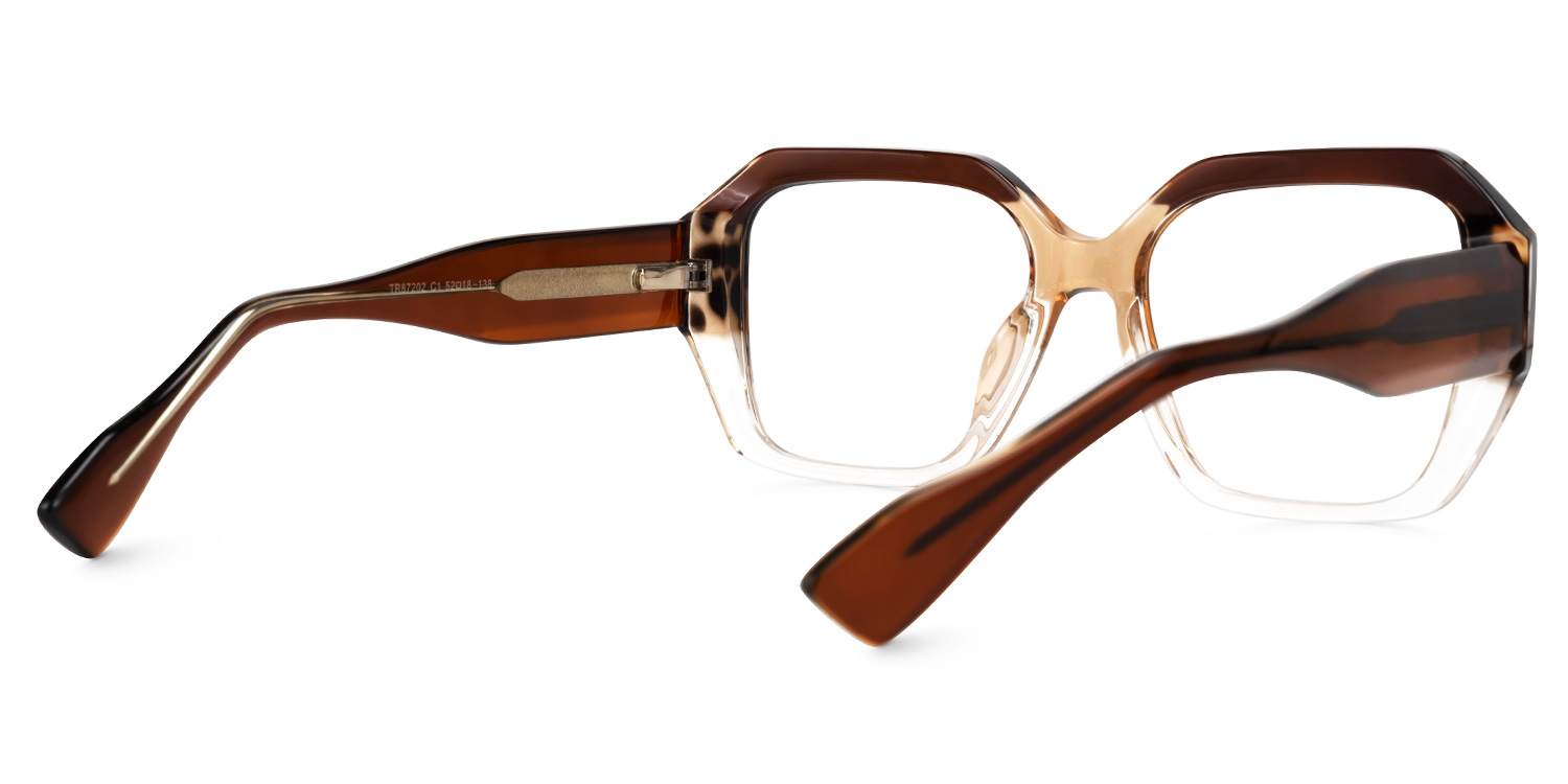 Tolani Geometric Brown Glasses2