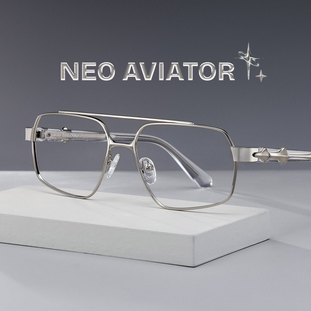 Sterling Eyeglasses in Aviator Silver Frame | ZEELOOL Canada0