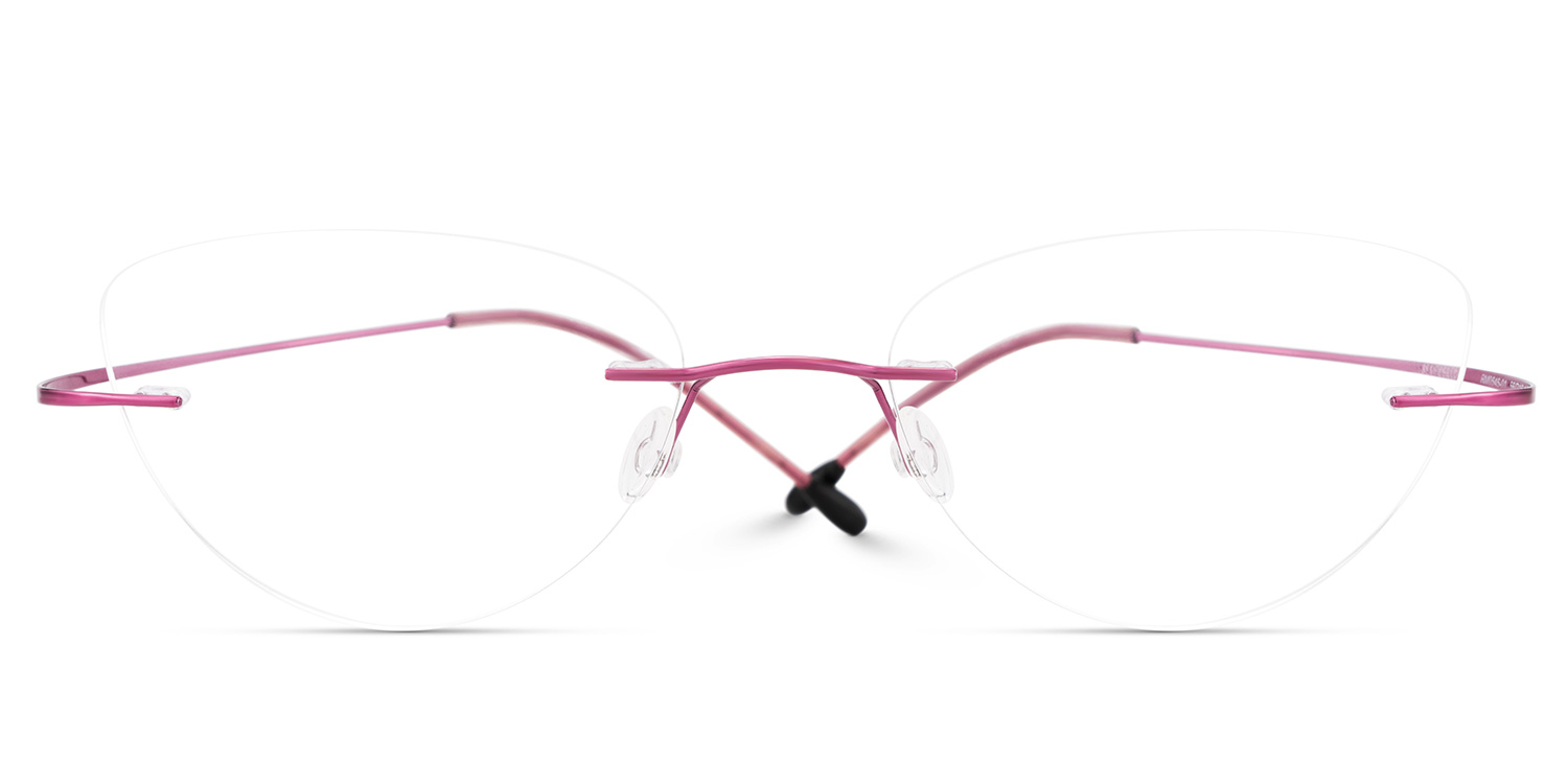 Evelyn Cat Eye Pink Glasses0