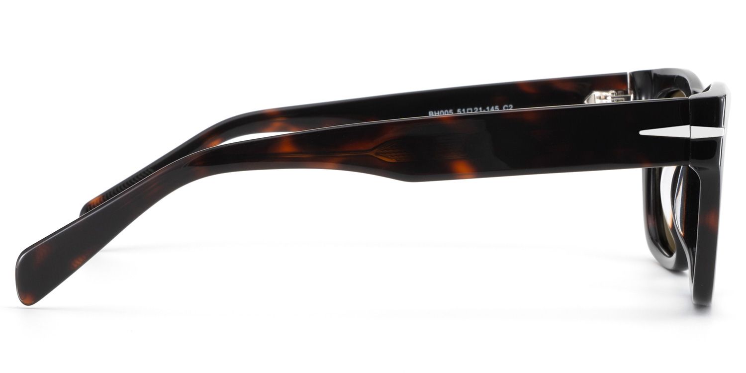 Renzo Tortoise Rectangle Polarized Sunglasses for Driving | ZEELOOL CA3