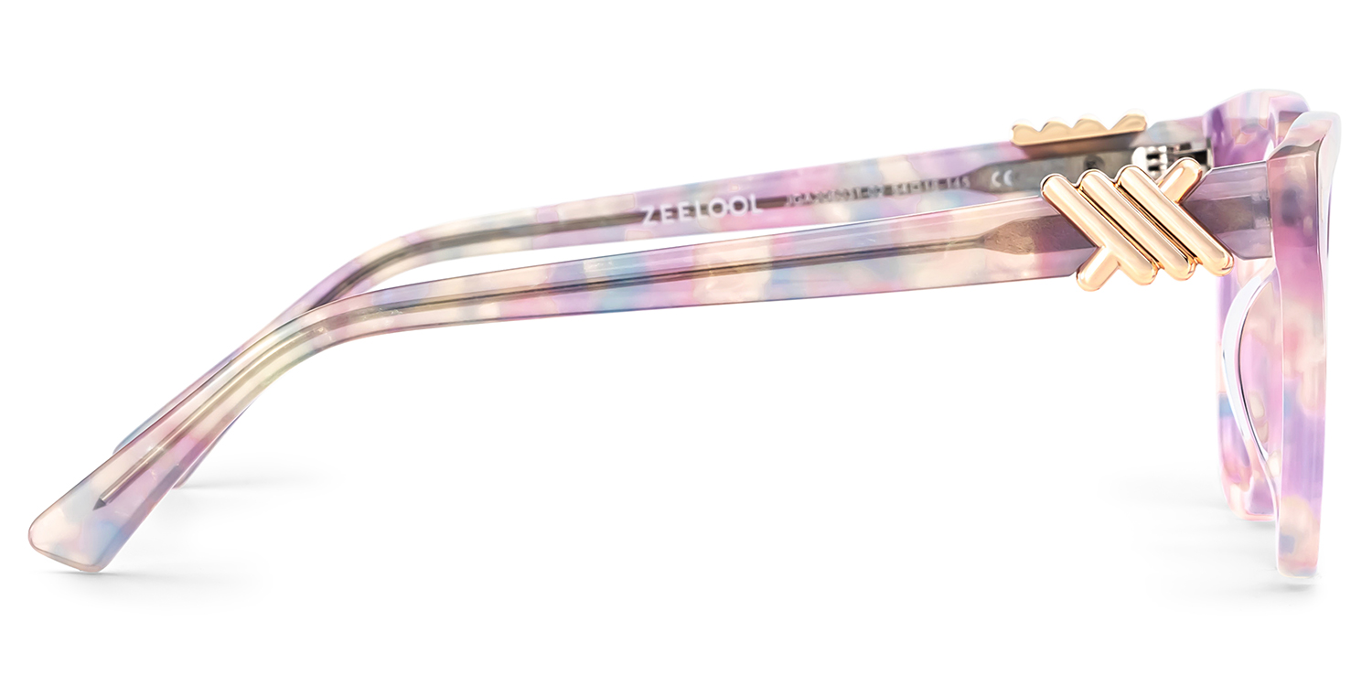 Square Purple Eyeglasses- Mae Acetate Frame Glasses3