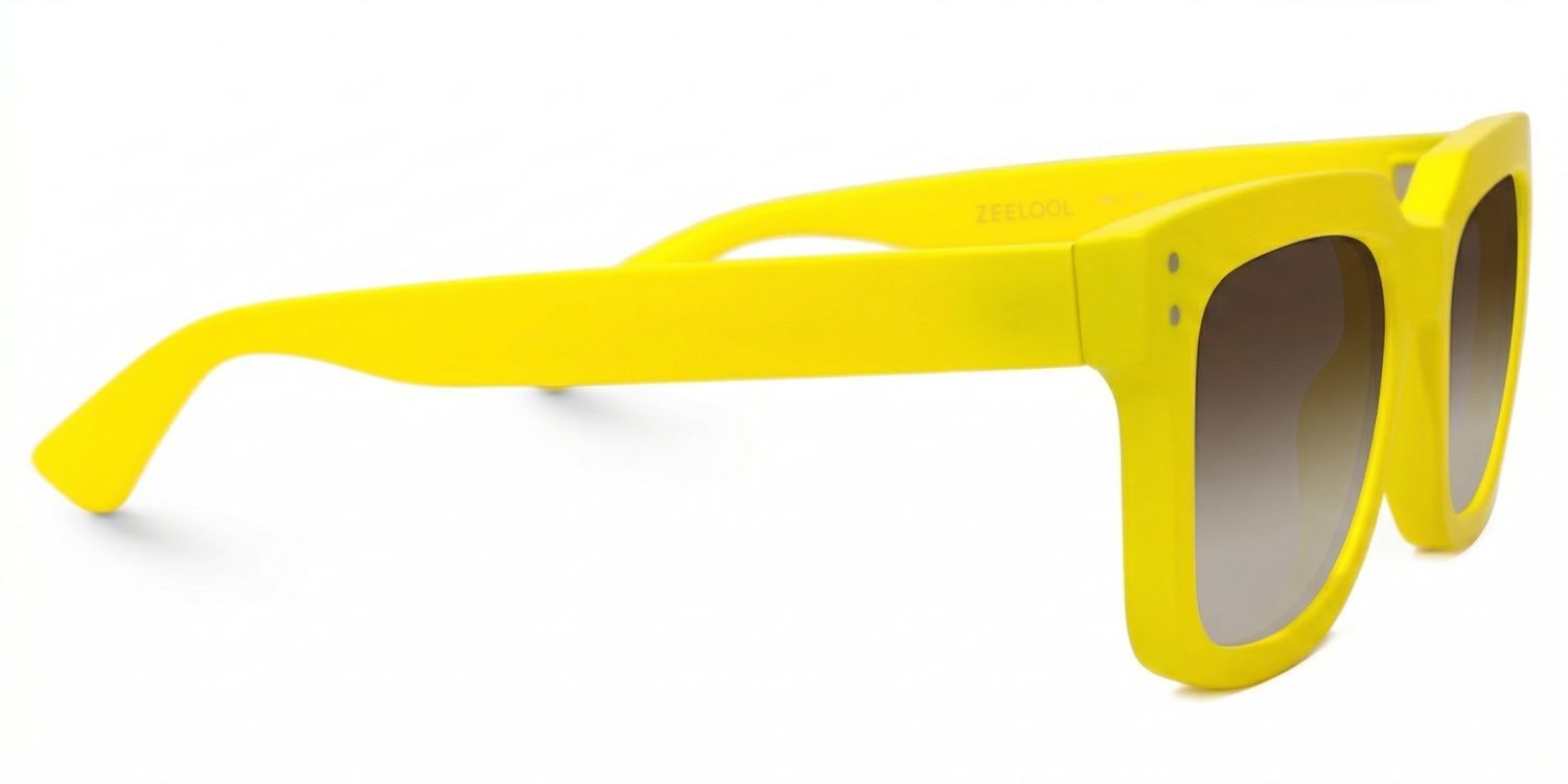 Liizbeett Square Yellow Frame Glasses | Zeelool Optical2